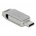 Delock Flash disk USB 3.2 Gen 1, USB-C™ + Typ-A, 128 GB - kovový kryt