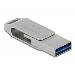 Delock Flash disk USB 3.2 Gen 1, USB-C™ + Typ-A, 32 GB - kovový kryt