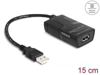 Delock Izolátor USB 2.0 Typu-A ze zástrčky na zásuvku, s izolací na 5 kV pro datová vedení