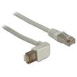 Delock kabel RJ45 Cat.6A SSTP úhlový/rovný 0.5 m