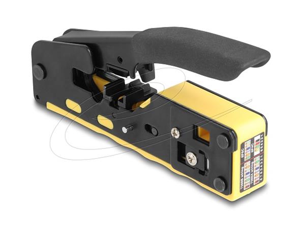 Delock Krimpovací nástroj pro 6P/8P RJ45/RJ11 zástrčky Cat. 5/6/7 s řezačkou a odizolovačem