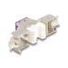 Delock Modul Keystone ze zásuvkového konektoru RJ45 na LSA Cat.6A, beznástrojový, fialová, sada 10 kusů