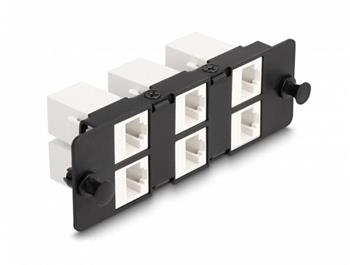 Delock Panel adaptérů Keystone, 6 portů, černý