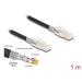 Delock Síťový kabel RJ45 Cat.6A S/FTP se sadou bezpečnostních sponek, 1 m dlouhý, černý