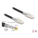 Delock Síťový kabel RJ45 Cat.6A S/FTP se sadou bezpečnostních sponek, 2 m dlouhý, černý
