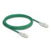 Delock Síťový kabel RJ45 Cat.6A, ze zástrčky na zástrčku, se zahnutou západkou, U/FTP, tenký, 2 m, zelený