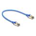 Delock Síťový kabel RJ45, Cat.8.1, F/FTP, tenký, 0,3 m, modrý