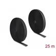 Delock Vysoce spolehlivý pásek na suchý zip D 25 m x Š 25 mm, černý