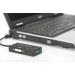 Digitus DisplayPort Kabelový převodník, DP - HDMI+DVI+VGA M-F/F/F, 0,2 m, multimediální kabel 3v1, CE, zlato, bl