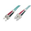 Digitus Fiber Optic Patch Cord, ST to SC Multimode 50/125 µ, Duplex Length 10m, Class OM3