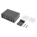 DIGITUS Industrial 5-Port Gigabit PoE Extender 1-Port 802.3bt PoE to 4-port 802.3af/at