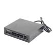 GEMBIRD Interní čtečka flash karet, 3,5" SDXC+USB černá, FDI2-ALLIN1-02-B