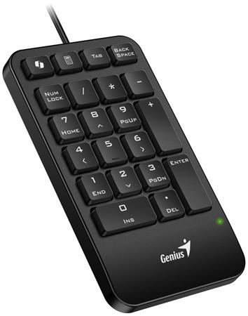 Genius NumPad 125, Klávesnice, numerická, drátová, slim design, Copilot klávesa, USB-C, černá