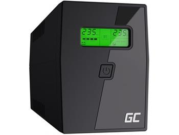 Green Cell Nepřerušitelný zdroj napájení UPS 600VA 360W s LCD displejem | VERZE EU | 2x zásuvky Schuko