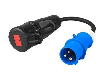 Green Cell Power adapter Red CEE 16A 400V 5P to Blue CEE 16A 230V 3P