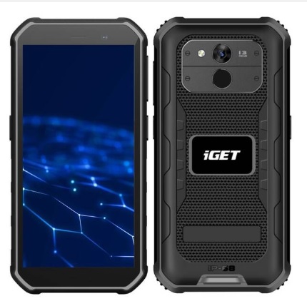 iGET T1 Black - odolný 5,5"/1440x720/Octa-core/6GB/128GB/GPS+Glonass+Beidou/WiFi+BT 5.0/8 MPx+13 MPx/USB-C/Android 15
