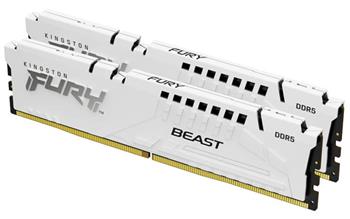 KINGSTON 32GB 6400MT/s DDR5 CL32 DIMM (Kit of 2) FURY Beast White RGB XMP