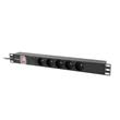 LANBERG NAPÁJECÍ DISTRIBUČNÍ JEDNOTKA (PDU) 19" 1U 10A 2M 5X FRANCOUZSKÉ ZÁSUVKY ČERNÁ C14