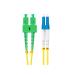 LANBERG optický patch cord SM LC/UPC-SC/APC duplex 0.5m LSZH G657A1 průměr 3mm žlutá