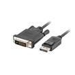 LANBERG připojovací kabel DisplayPort 1.2 na DVI-D (24+1), M/M, délka 1,8m, dual link, černý