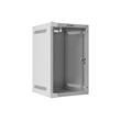 LANBERG RACKOVÁ SKŘÍŇ 10" NÁSTĚNNÁ 9U/280X310 (v rozloženém stavu) S PROSKLENÝMI DVEŘMI ŠEDÁ