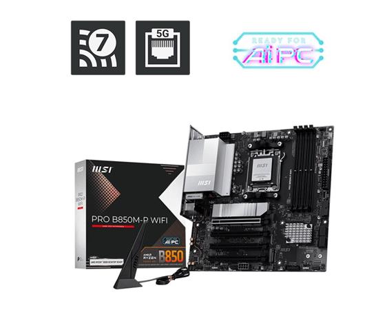 MSI PRO B850M-P WIFI/AM5/4x DDR5 UDIMM/mATX
