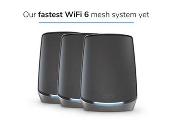 Netgear ORBI AX6000 TB 1ROUT+2SATEL BNDL, Black