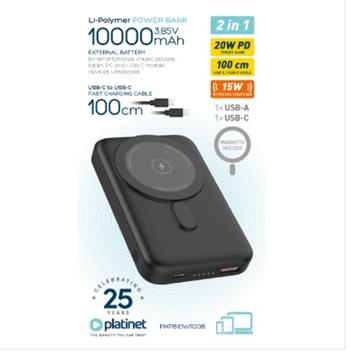 PLATINET PLATINET POWER BANK 10000 MAH 20W PD WIRELESS/Magsafe CHARGING