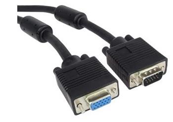 PremiumCord Kabel prodlužovací HQ(Coax) 2x ferrit, SVGA, DDC2, 3xCoax+8žil, 15m