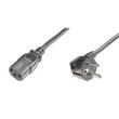 PremiumCord napájecí kabel 240V, délka 1m CEE7 pravoúhlý/IEC C13