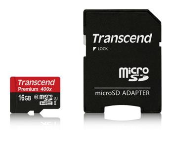 Transcend 16GB microSDHC UHS-I 400x Premium (Class